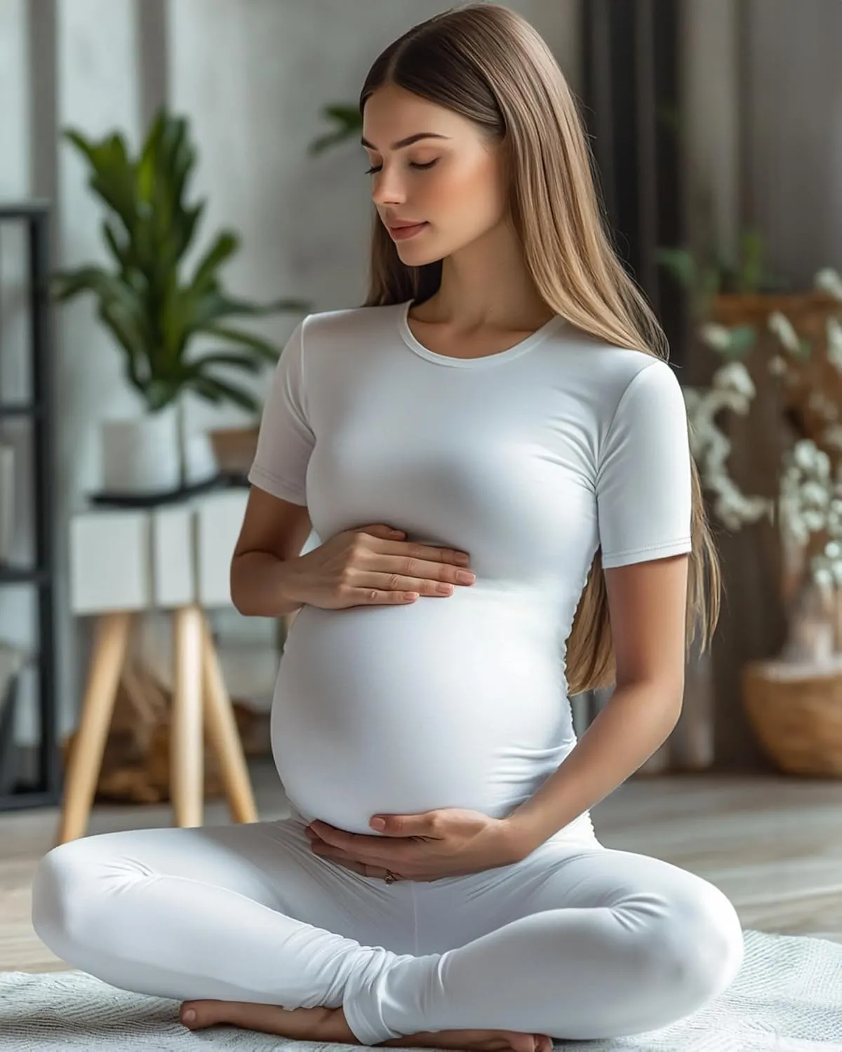 4 Pack Women's Athletic Maternity T-Shirts,Short Sleeve Yoga Gym Pregnancy Tops Casual Summer Crew Neck Tees Blouse
