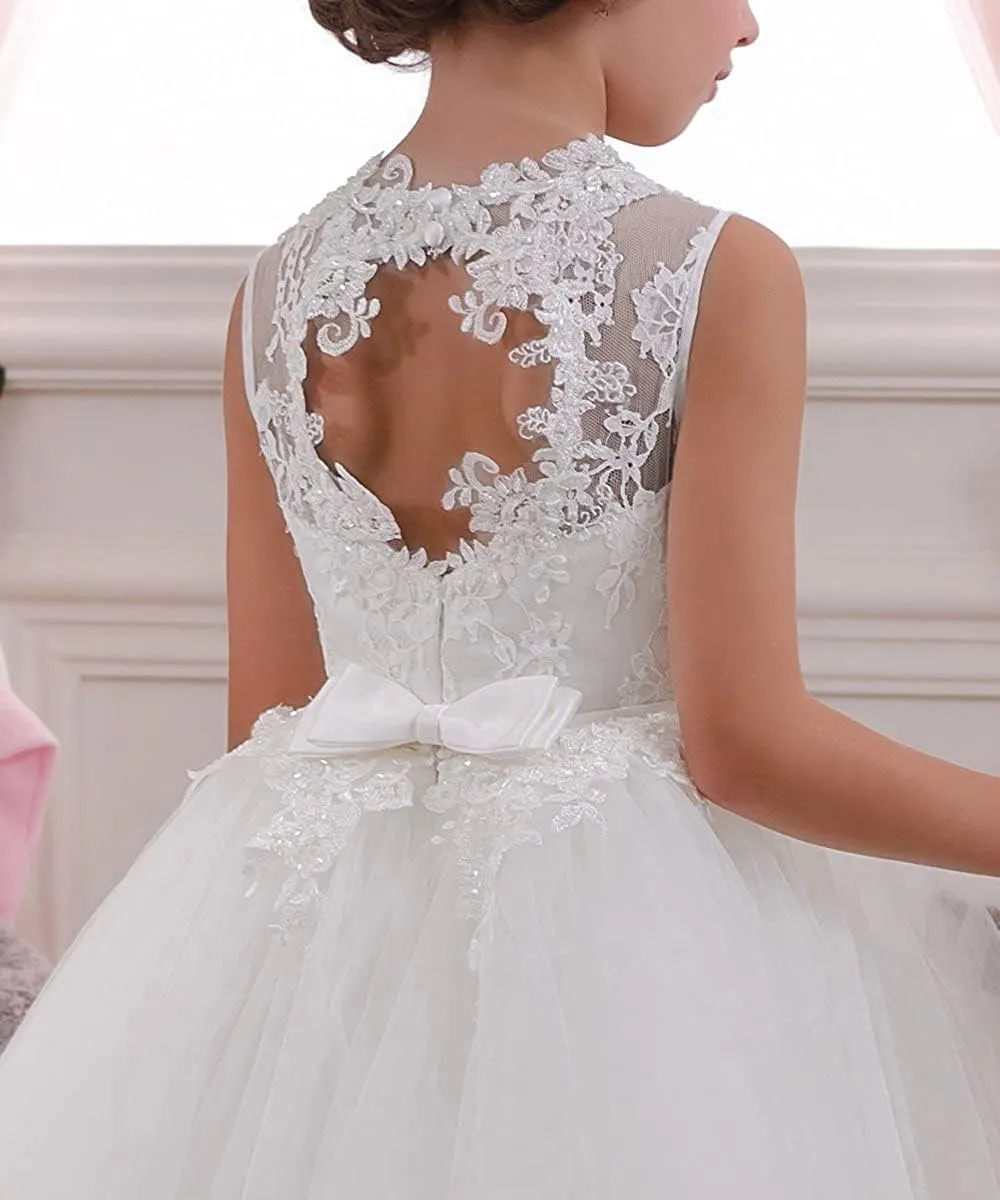 Abaowedding Flower Girl Dresses First Communion Dresses Girls Pageant Dresses Ball Gown Lace up Girl Dresses