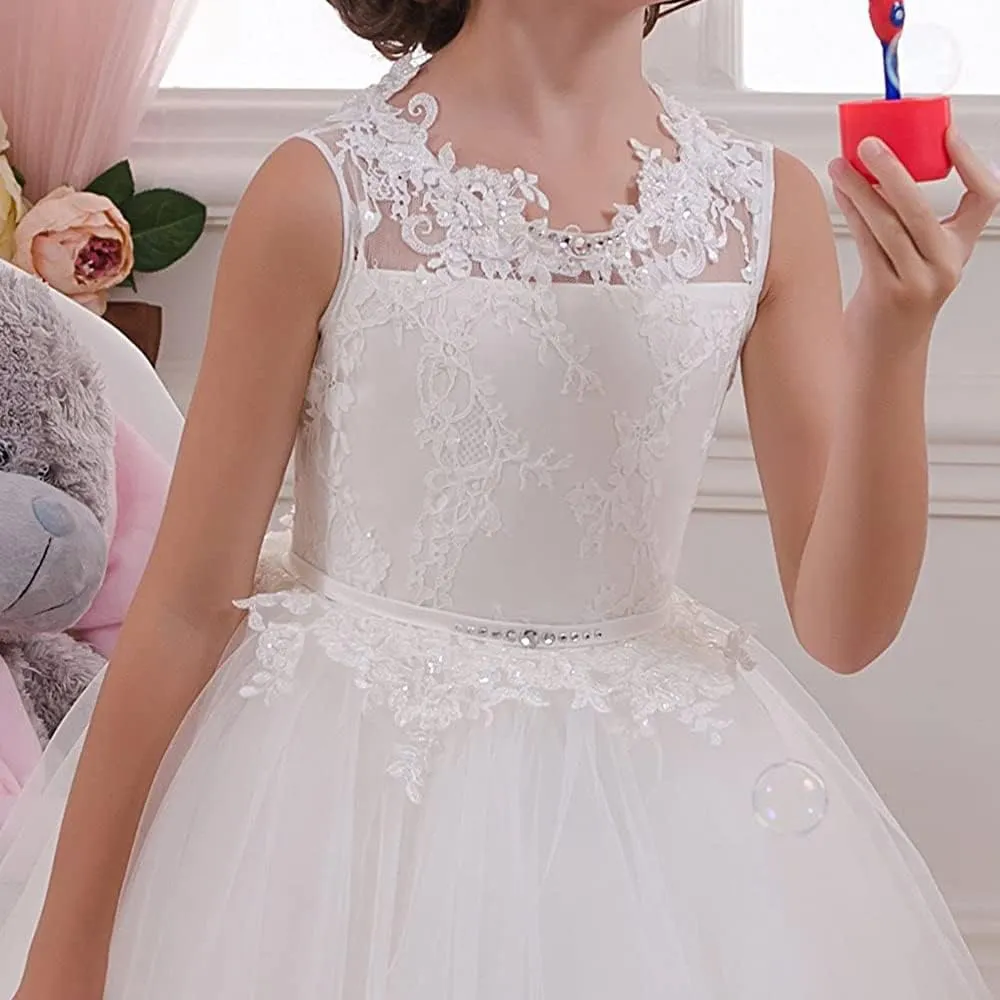 Abaowedding Flower Girl Dresses First Communion Dresses Girls Pageant Dresses Ball Gown Lace up Girl Dresses