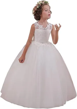 Abaowedding Flower Girl Dresses First Communion Dresses Girls Pageant Dresses Ball Gown Lace up Girl Dresses