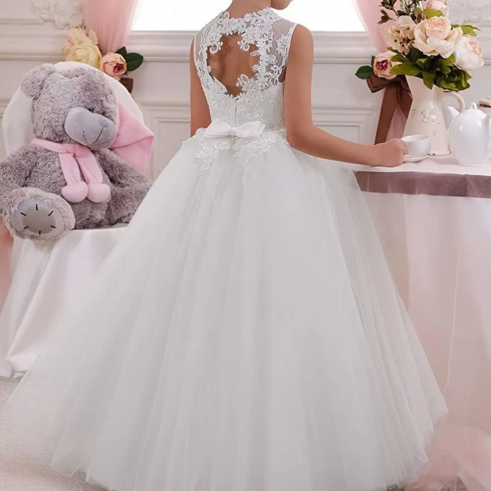 Abaowedding Flower Girl Dresses First Communion Dresses Girls Pageant Dresses Ball Gown Lace up Girl Dresses