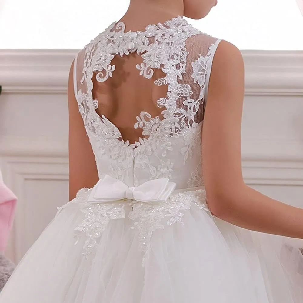 Abaowedding Flower Girl Dresses First Communion Dresses Girls Pageant Dresses Ball Gown Lace up Girl Dresses