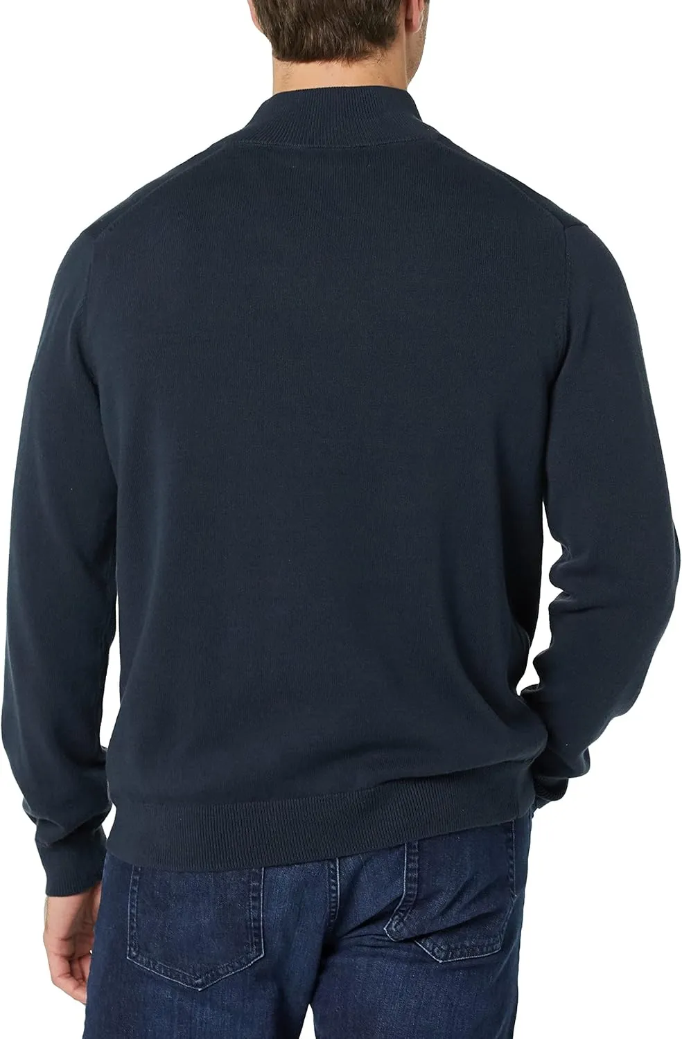 Amazon Essentials Men's 100% Cotton Quarter-Zip Sweater