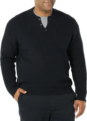 Amazon Essentials Men's Long-Sleeve Soft Touch Henley Sweater