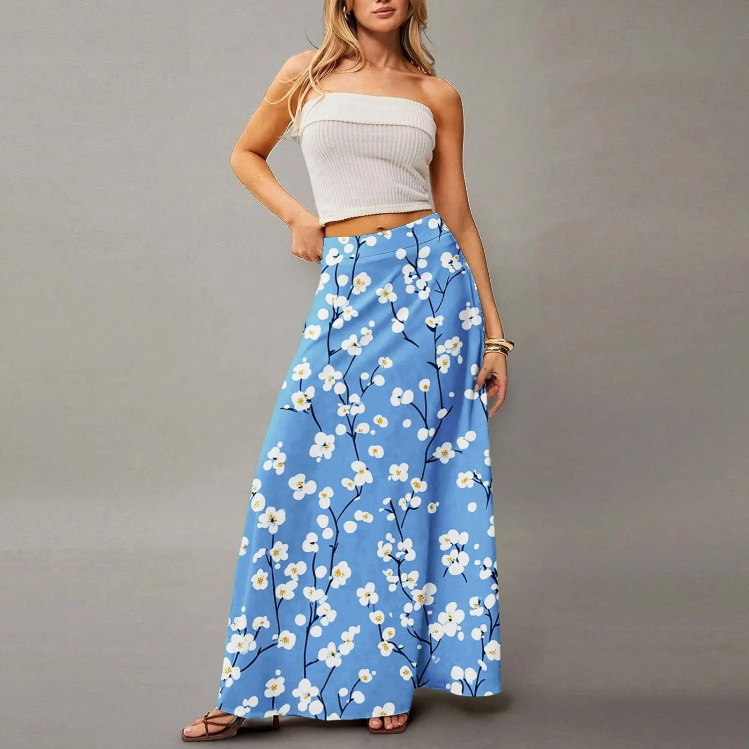 Beach Skirts for Women, Boho Vacation Elegantes Trendy Maxi Womens Skirts