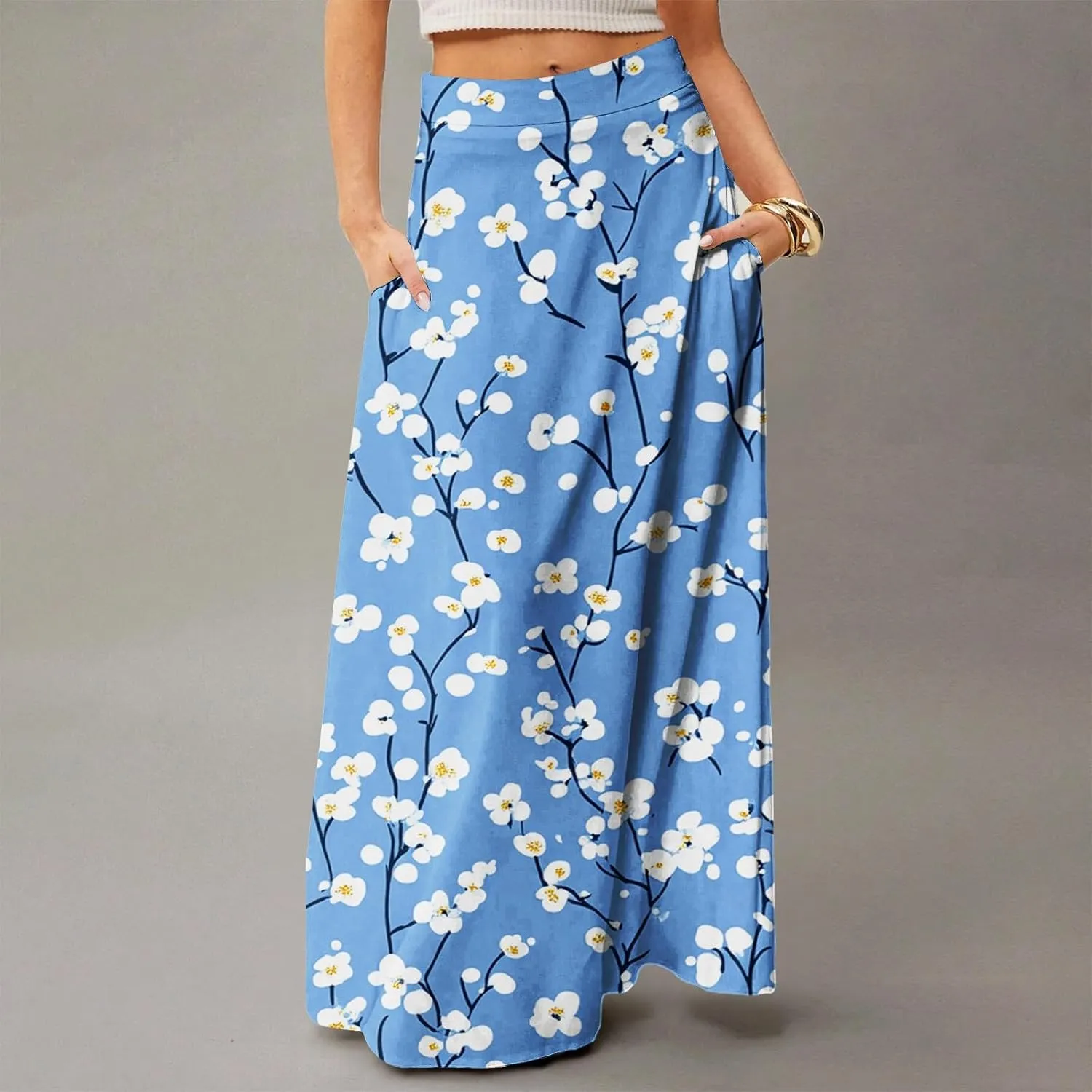 Beach Skirts for Women, Boho Vacation Elegantes Trendy Maxi Womens Skirts