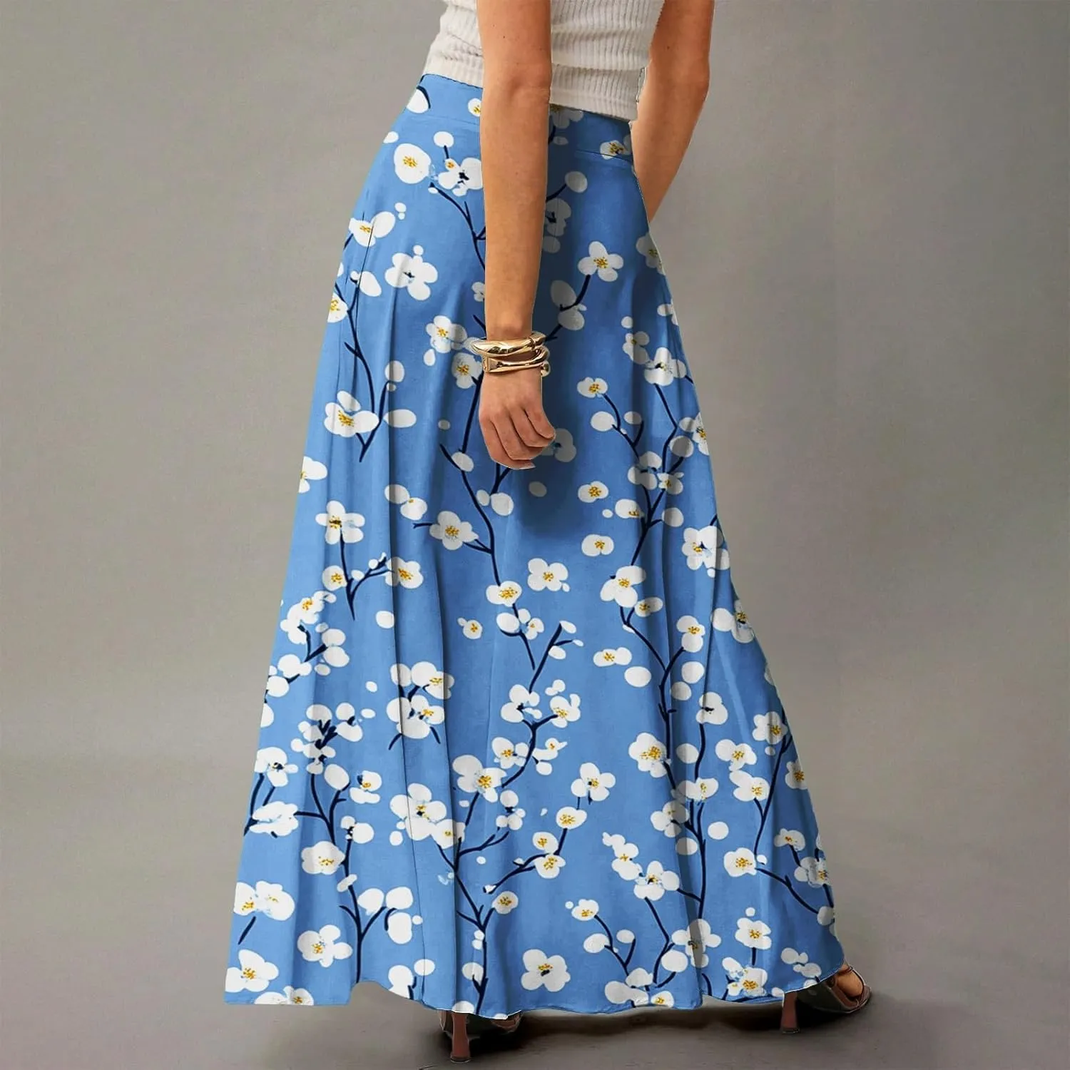 Beach Skirts for Women, Boho Vacation Elegantes Trendy Maxi Womens Skirts
