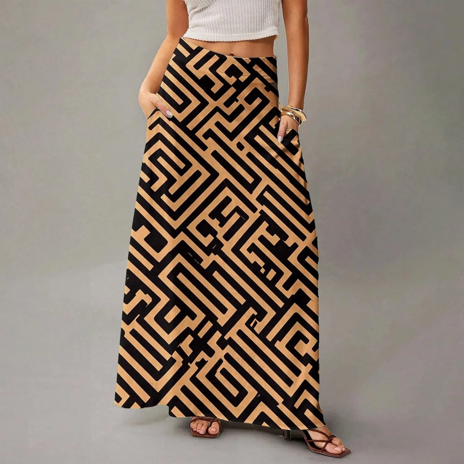 Beach Skirts for Women, Boho Vacation Elegantes Trendy Maxi Womens Skirts