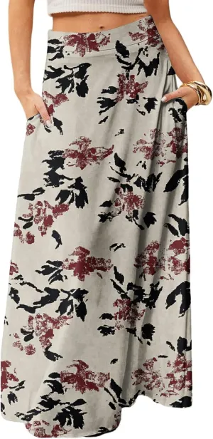 Beach Skirts for Women, Boho Vacation Elegantes Trendy Maxi Womens Skirts