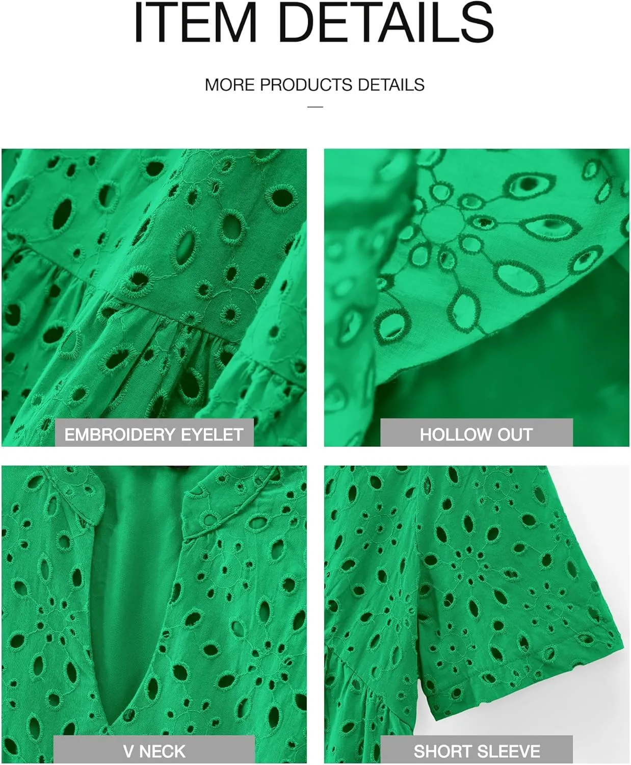 BTFBM Womens Boho Summer Dresses 2025 Resort V Neck Short Sleeve Hollow Out Lace Ruffle Casual Beach Mini Vacation Dress