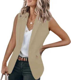 Cardigans for Women Trendy Sleeveless Collared Shirts Business Casual Fashion Loose Fit Blouses Summer T Shirts 2025