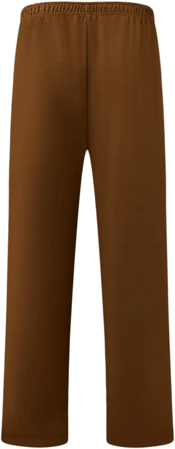 Cargo Work Pant Men Elastic Waist Casual Cargo Pants Athletic Sweatpants with Pockets Joggers Sweat Pant