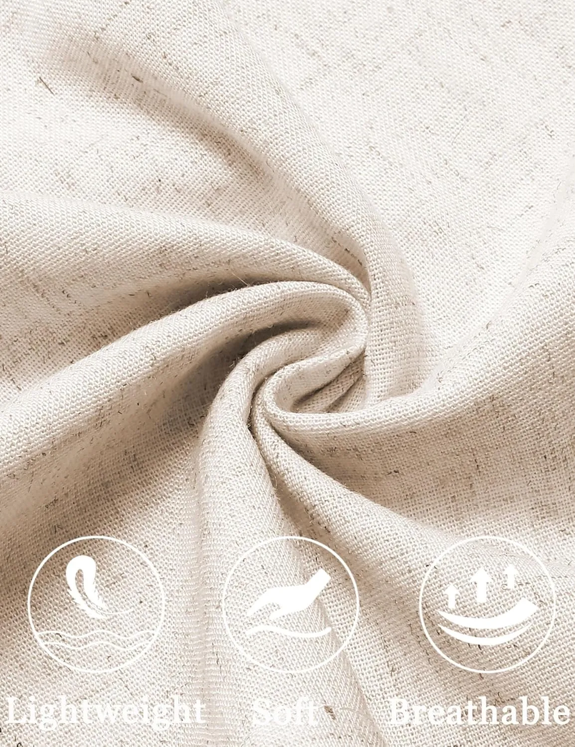 COOFANDY Men's Linen Shorts Casual Beach Shorts 9 inch Inseam Elastic Waist Drawstring Summer Shorts