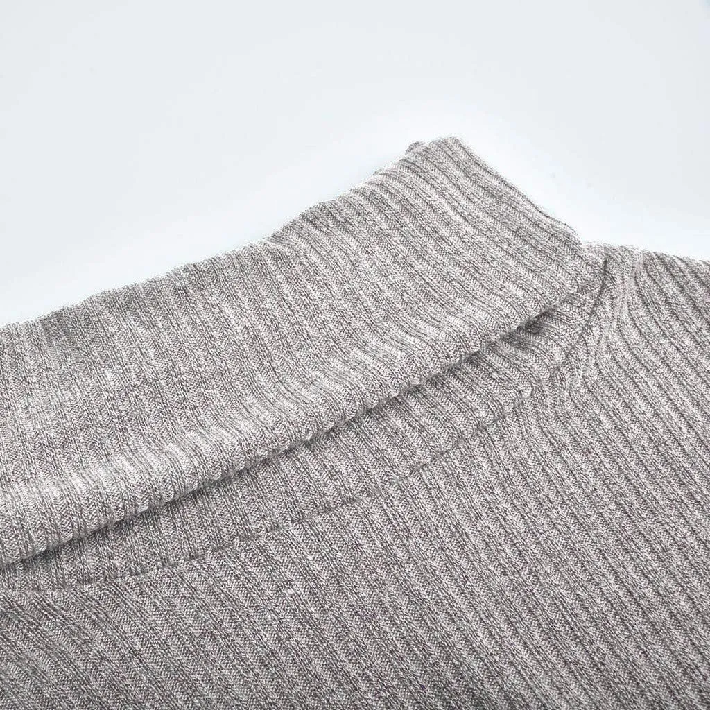 CRNTCEM Womens Cotton Turtleneck Sweater 2024 Winter Thick Cable Knitted Jumper Cowl Neck Long Sleeve Chunky Pullover Sweater
