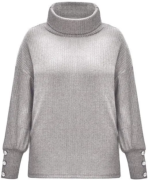 CRNTCEM Womens Cotton Turtleneck Sweater 2024 Winter Thick Cable Knitted Jumper Cowl Neck Long Sleeve Chunky Pullover Sweater