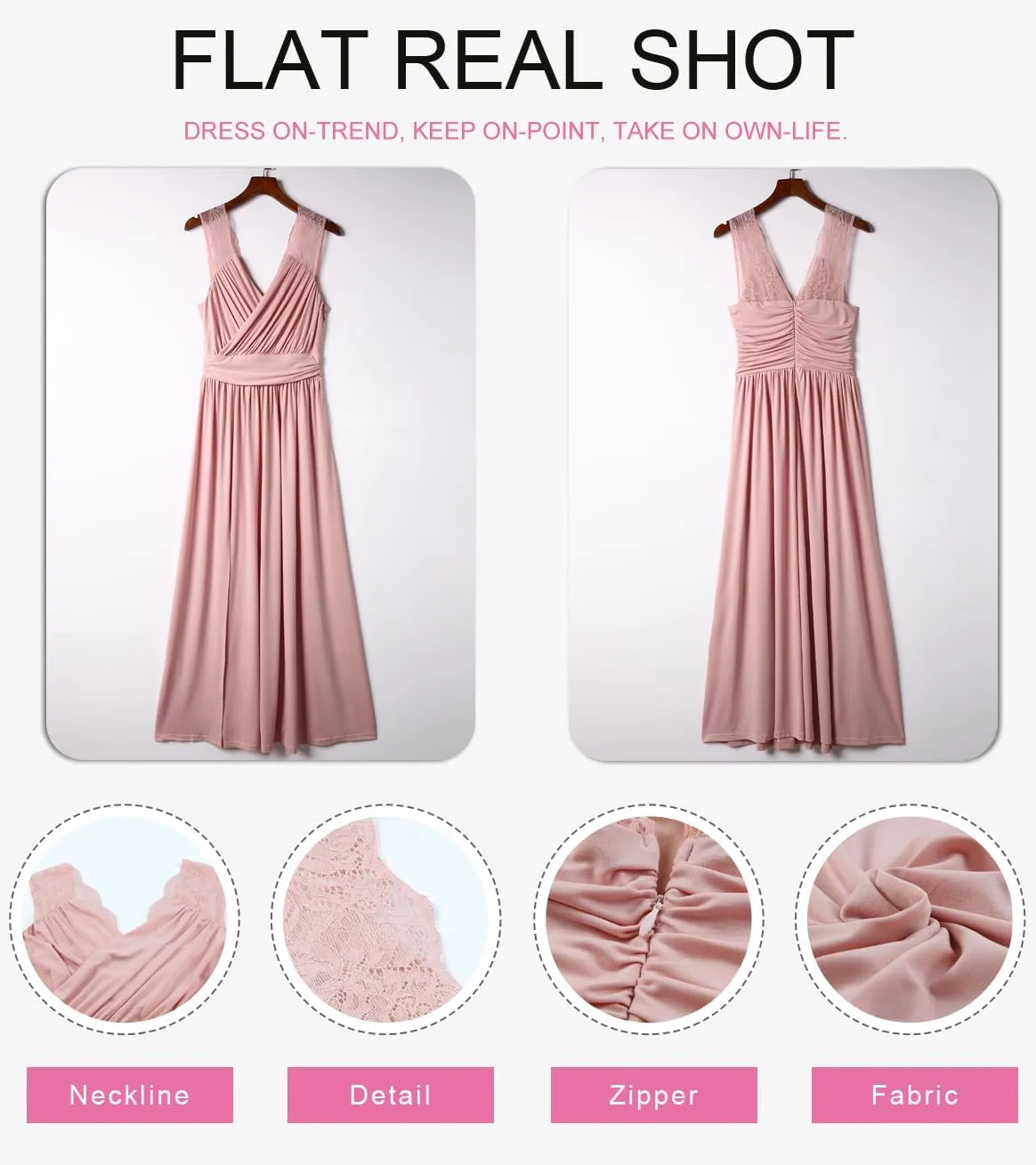 Dokotoo Womens 2025 Formal Dresses Wrap V-Neck Ruched Sexy Bridesmaid Wedding Guest Maxi Dresses