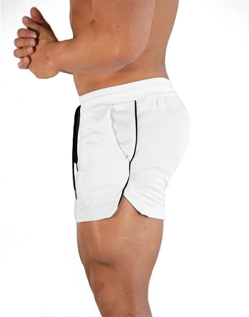 EVERWORTH Men's Athletic Shorts Gym Workout Short Shorts Casual Shorts Running Bodybuilding 5 Inch Inseam Shorts