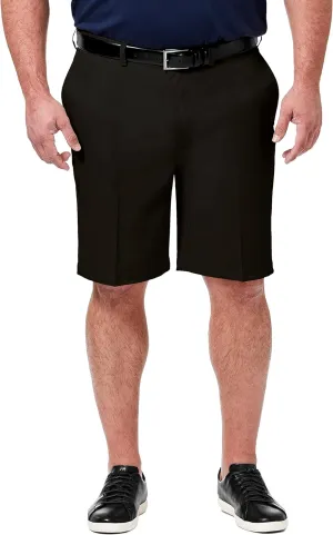 Haggar Men's Cool 18 Pro Straight Fit Flat Front 4-Way Stretch Expandable Waist Short-Big & Tall Sizes
