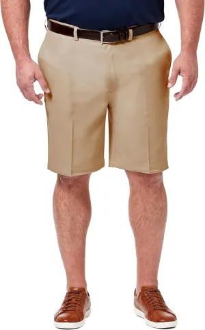 Haggar Men's Cool 18 Pro Straight Fit Flat Front 4-Way Stretch Expandable Waist Short-Big & Tall Sizes