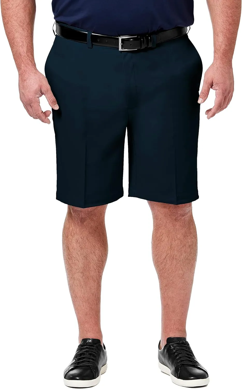 Haggar Men's Cool 18 Pro Straight Fit Flat Front 4-Way Stretch Expandable Waist Short-Big & Tall Sizes