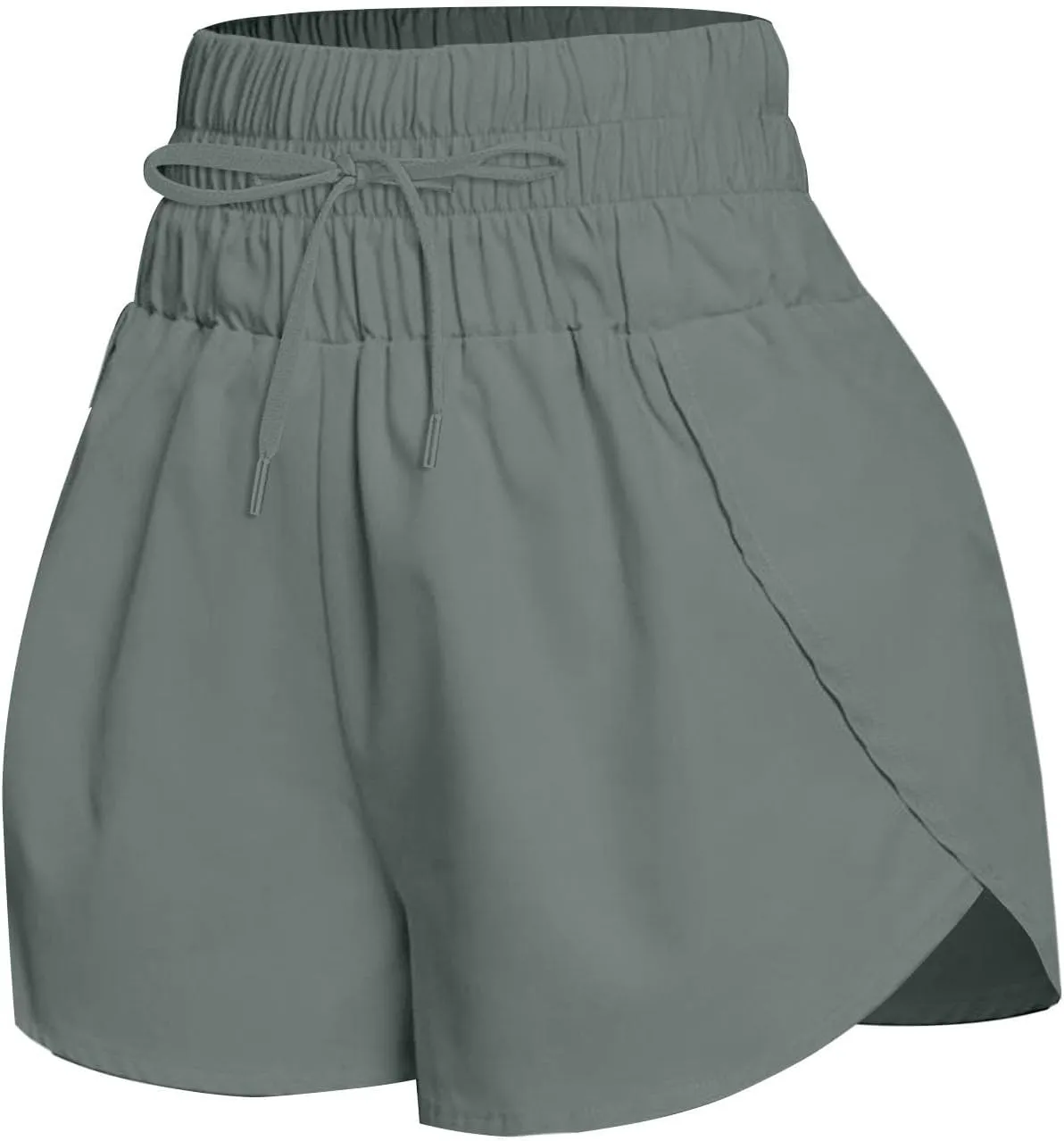 High Waisted Running Shorts for Women Summer Mesh Liner Quick Dry Sport Athletic Workout Shorts with Pockets Outfits