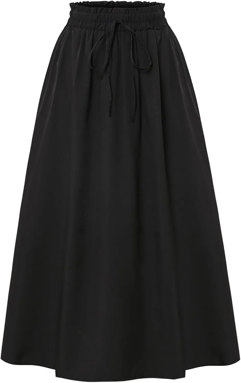 JJHAEVDY Womens Maxi Skirt Summer Trendy Elastic High Waisted Boho Casual Beach Flowy Swing Long Skirts with Pockets