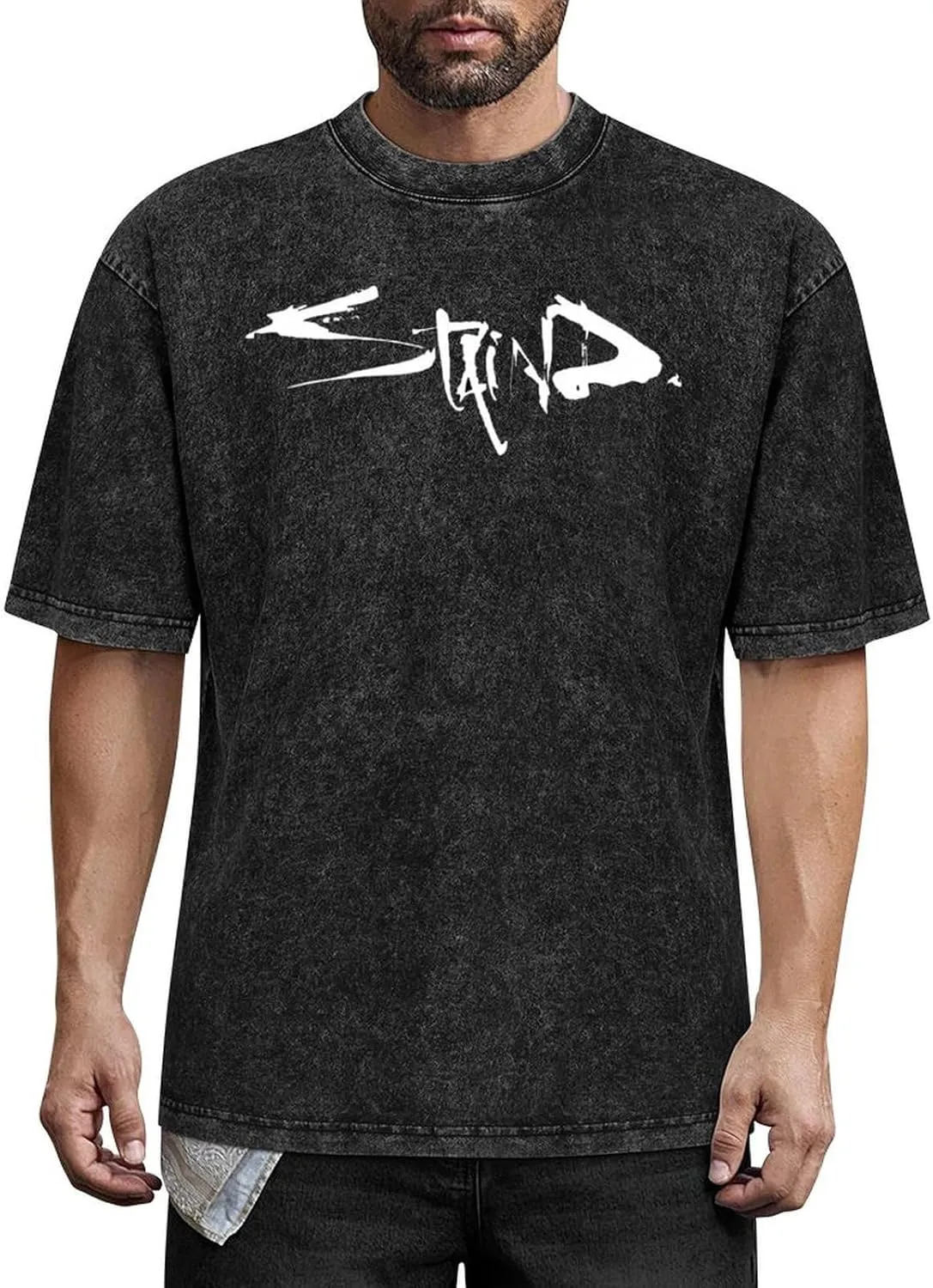 Lightweight Retro Oversized Cotton T-Shirts Stylish Shirt Crew Neck Tees