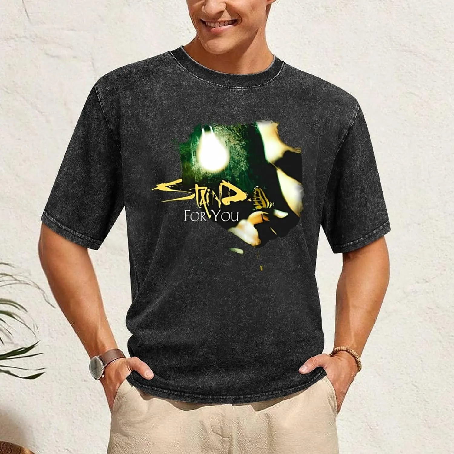 Lightweight Retro Oversized Cotton T-Shirts Stylish Shirt Crew Neck Tees