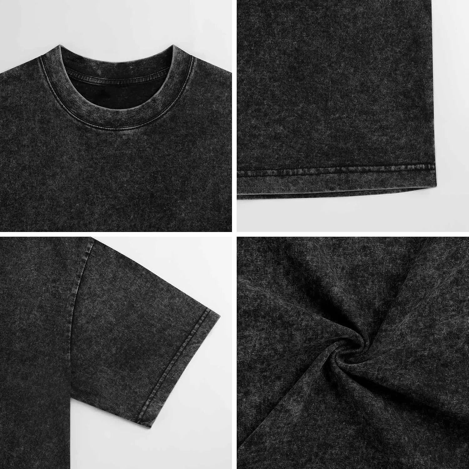 Lightweight Retro Oversized Cotton T-Shirts Stylish Shirt Crew Neck Tees