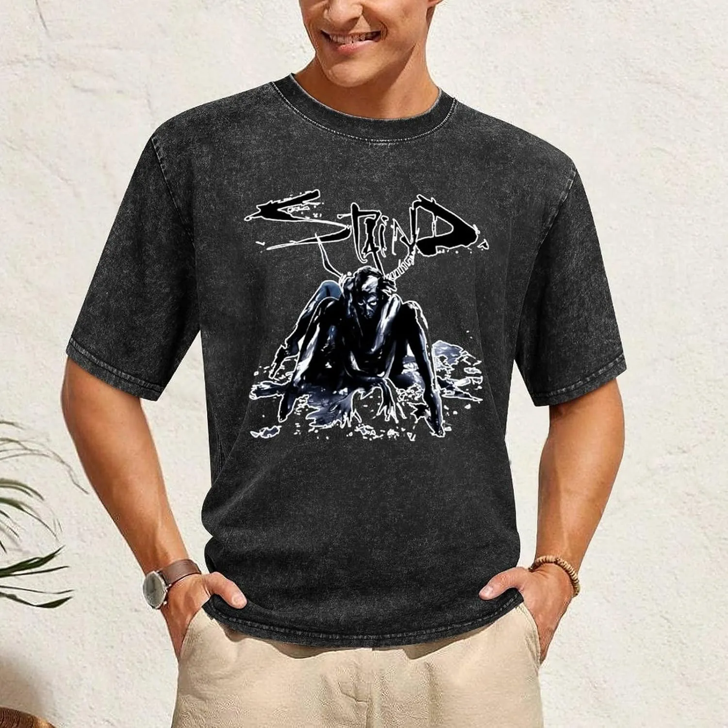 Lightweight Retro Oversized Cotton T-Shirts Stylish Shirt Crew Neck Tees