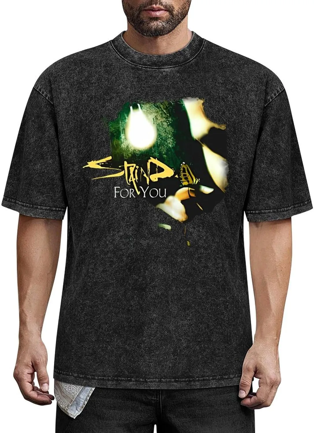 Lightweight Retro Oversized Cotton T-Shirts Stylish Shirt Crew Neck Tees