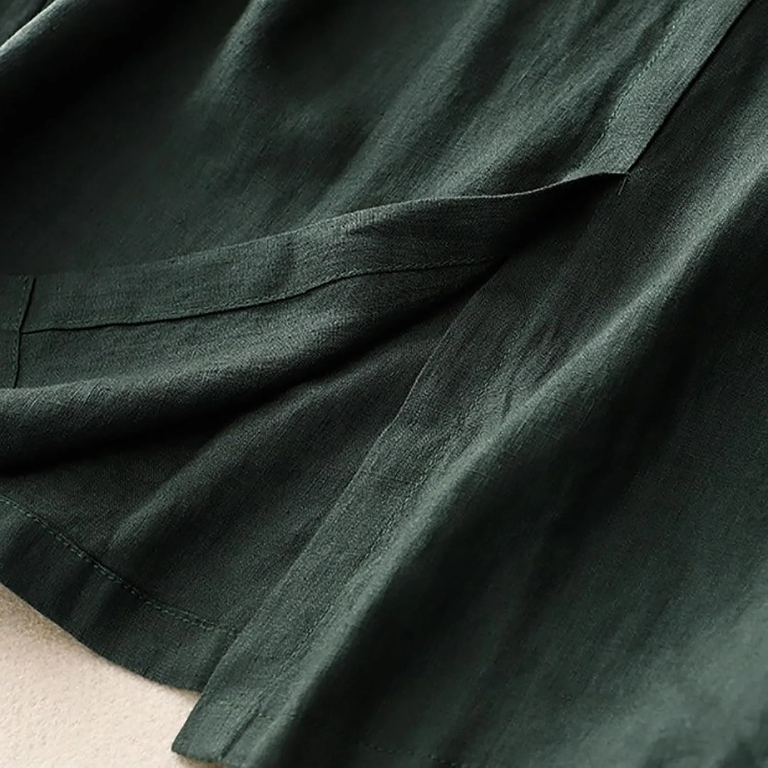 Linen Maxi Skirts for Women 2025 Summer Boho Elastic Waist Skirts Plus Size Trendy Casual Loose Long Skirt Dress
