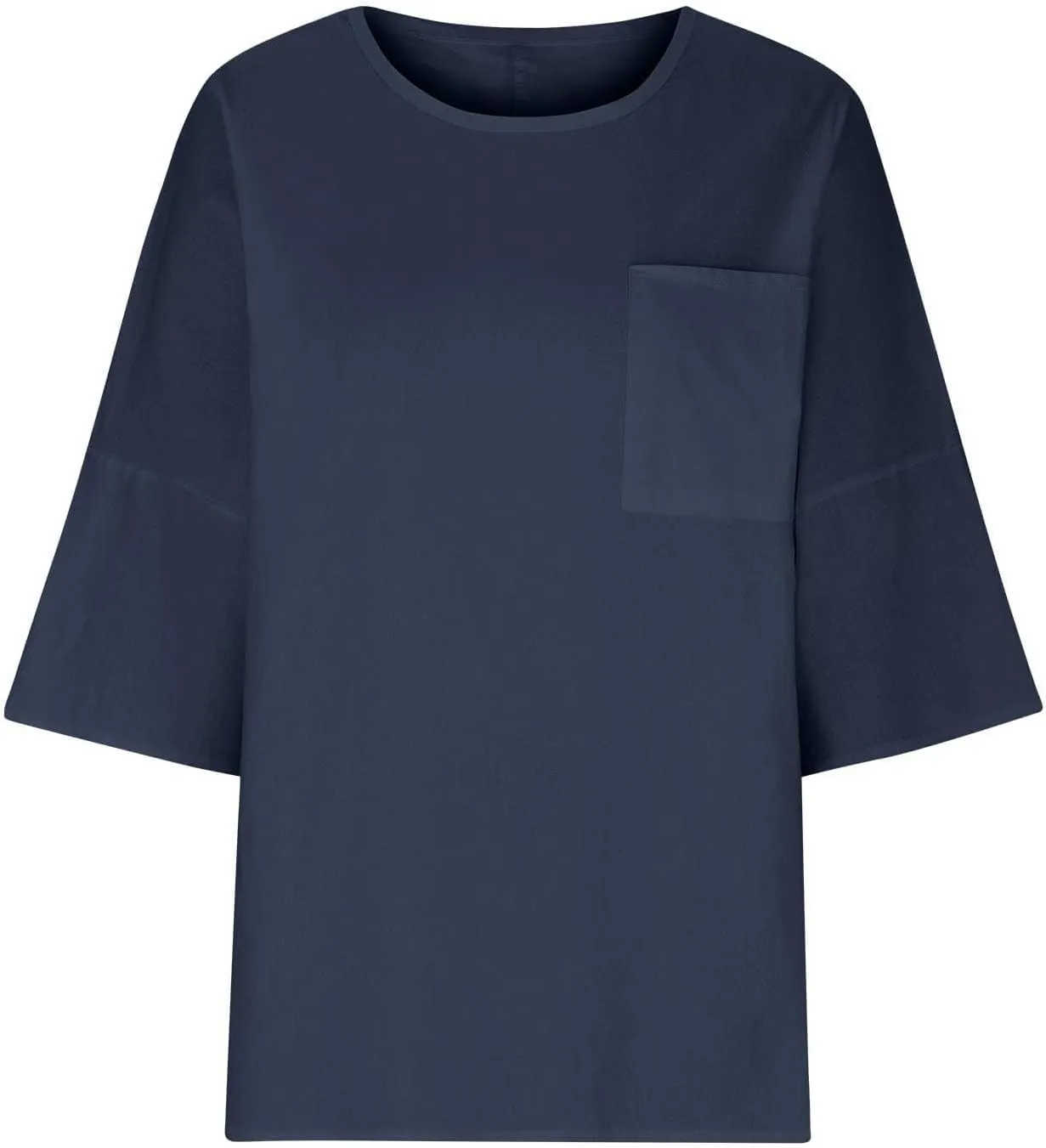 Linen Shirts for Women Oversized Casual 3/4 Length Sleeve Tops 2025 Dressy Summer Vacation Crew Neck Tees Outfits