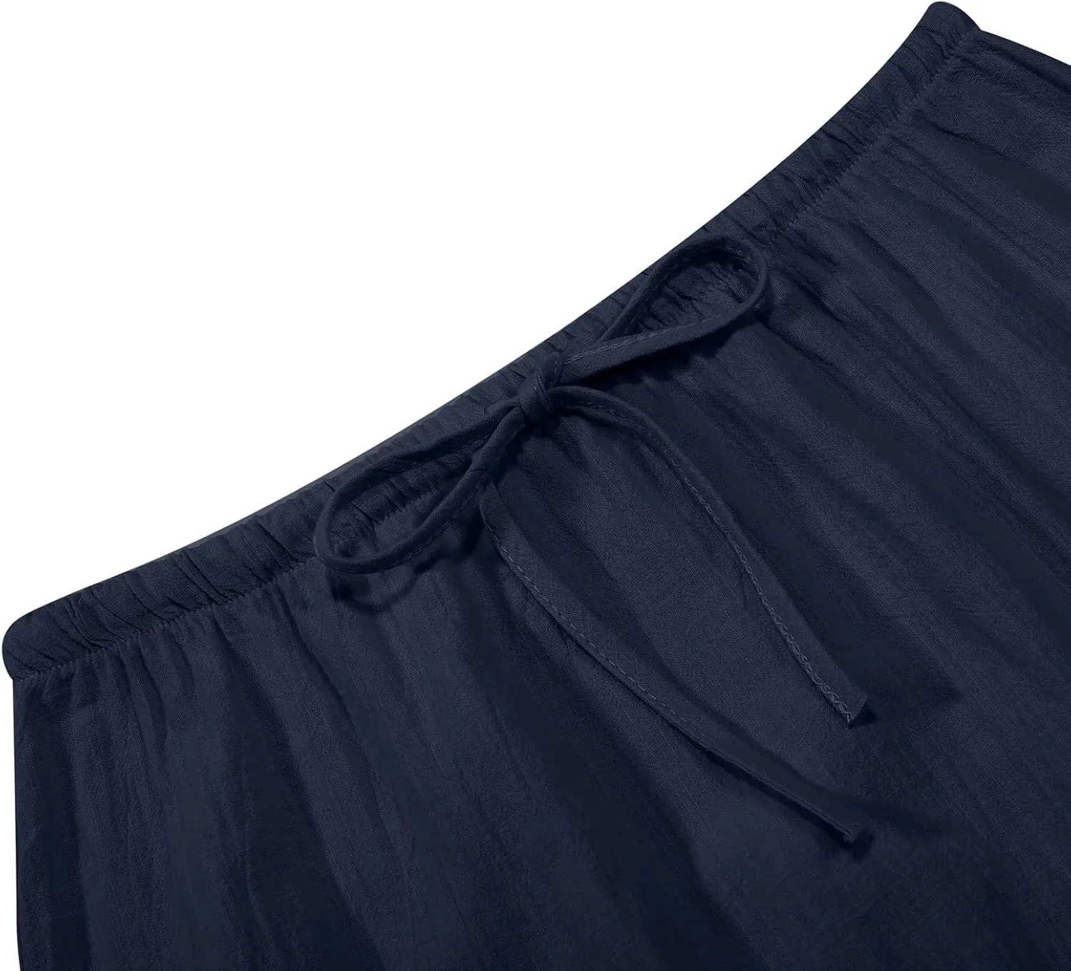 Linen Skirts for Women High Waist Trendy Summer 2025 Drawstring Maxi Long Skirt Casual Vacation Boho A Line Flowy Skorts