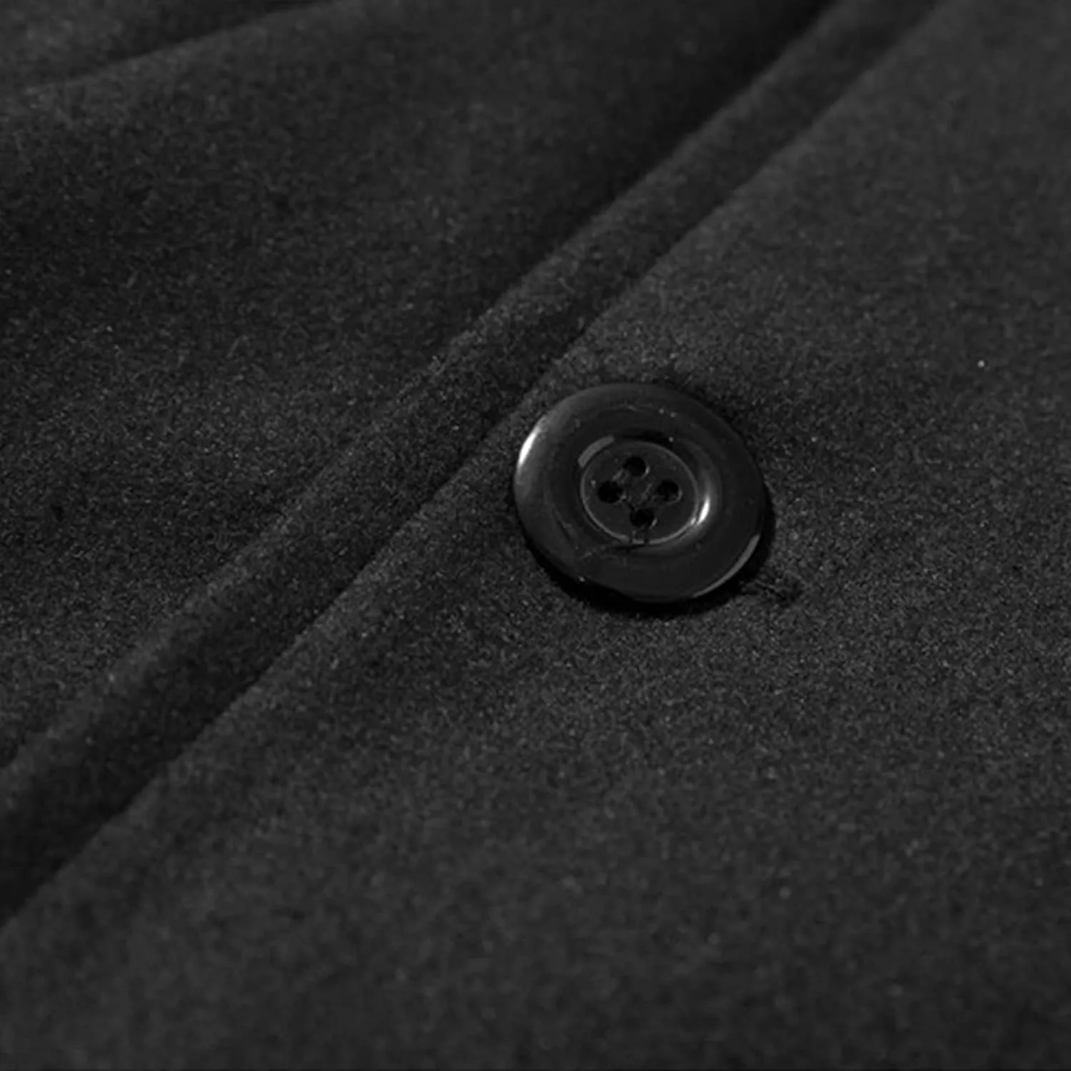 Lu's Chic Men's Long Sleeve Tops Double Breasted Slim Fit Pea Coat Jacket Fashion Outerwear