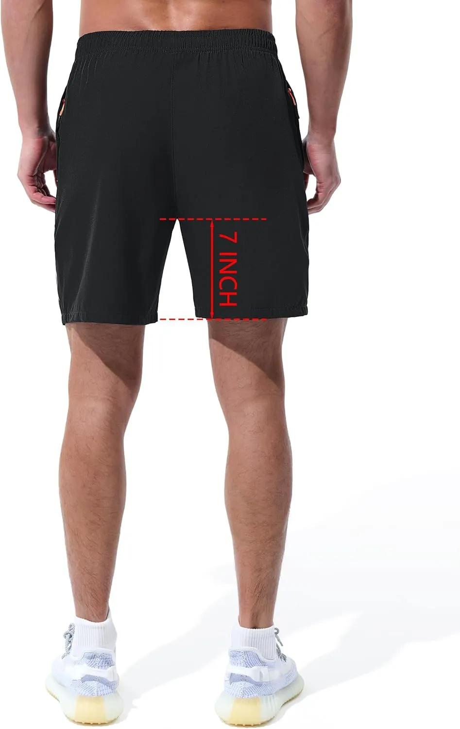 Mens Athletic Shorts Running Shorts Quick Dry Workout Shorts 7"/ 9" Lightweight Gym Basketball Shorts Zipper Pockets