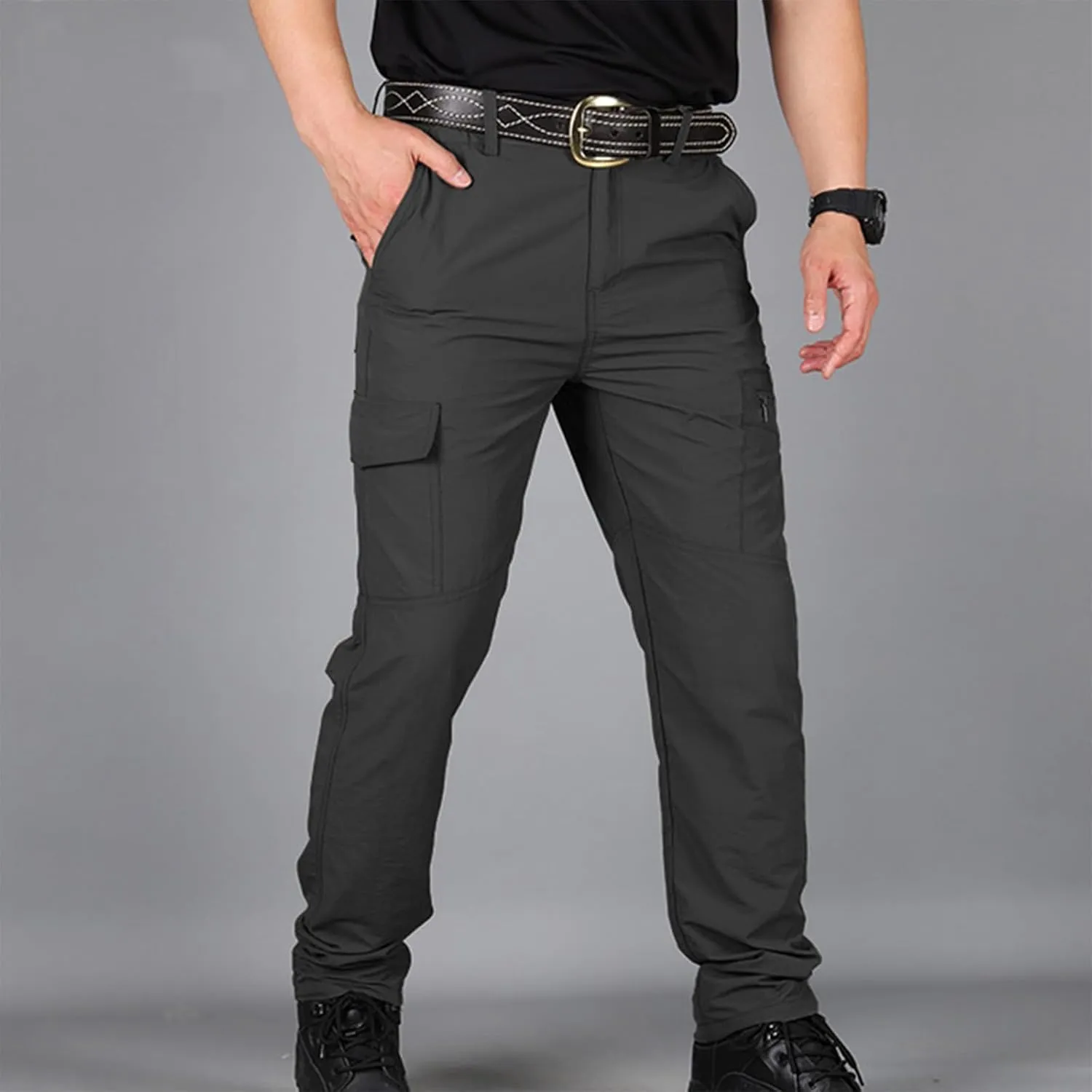 Mens Cargo Pants Multi-Pockets Work Pants Tactical Outdoor Casual Military Army Cargo Pants Outdoor Jogger Hiking Pants