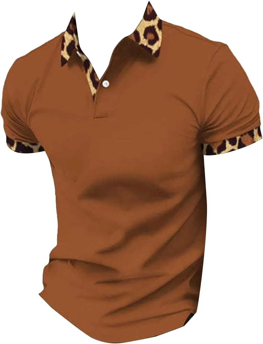 Men's Knit Polo Shirts Collar Solid Color Button Short Sleeve Top Fashion Leisure Outdoor Shirt Mens Black Tshirt
