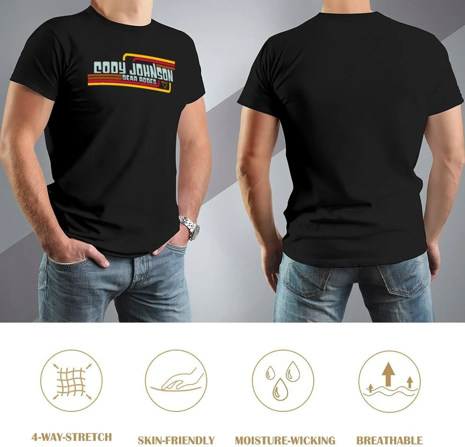 Men's Lightweight Cotton T-Shirts Comfortable Shirt Trendy Casual Crew Neck Tees