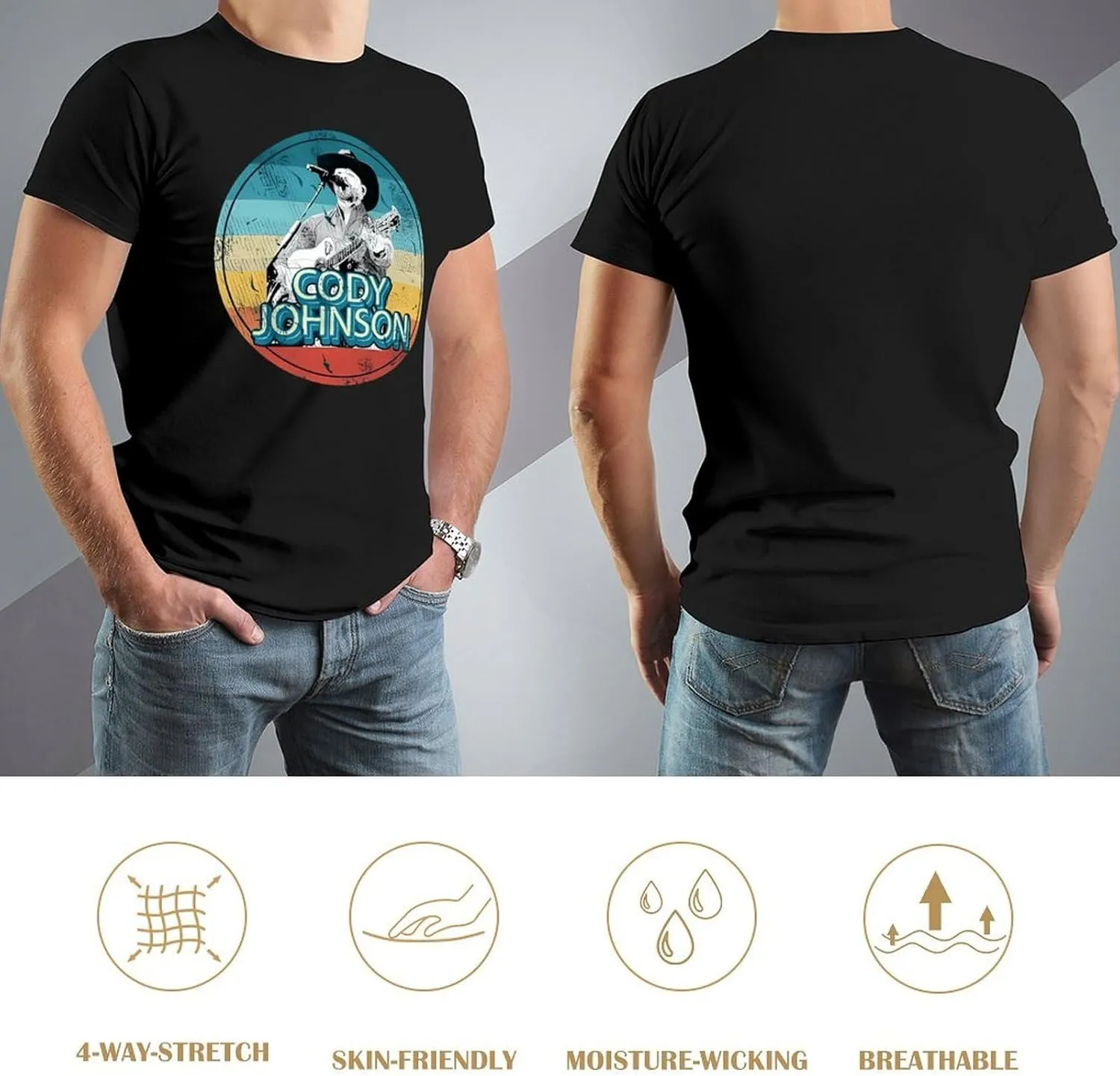 Men's Lightweight Cotton T-Shirts Comfortable Shirt Trendy Casual Crew Neck Tees