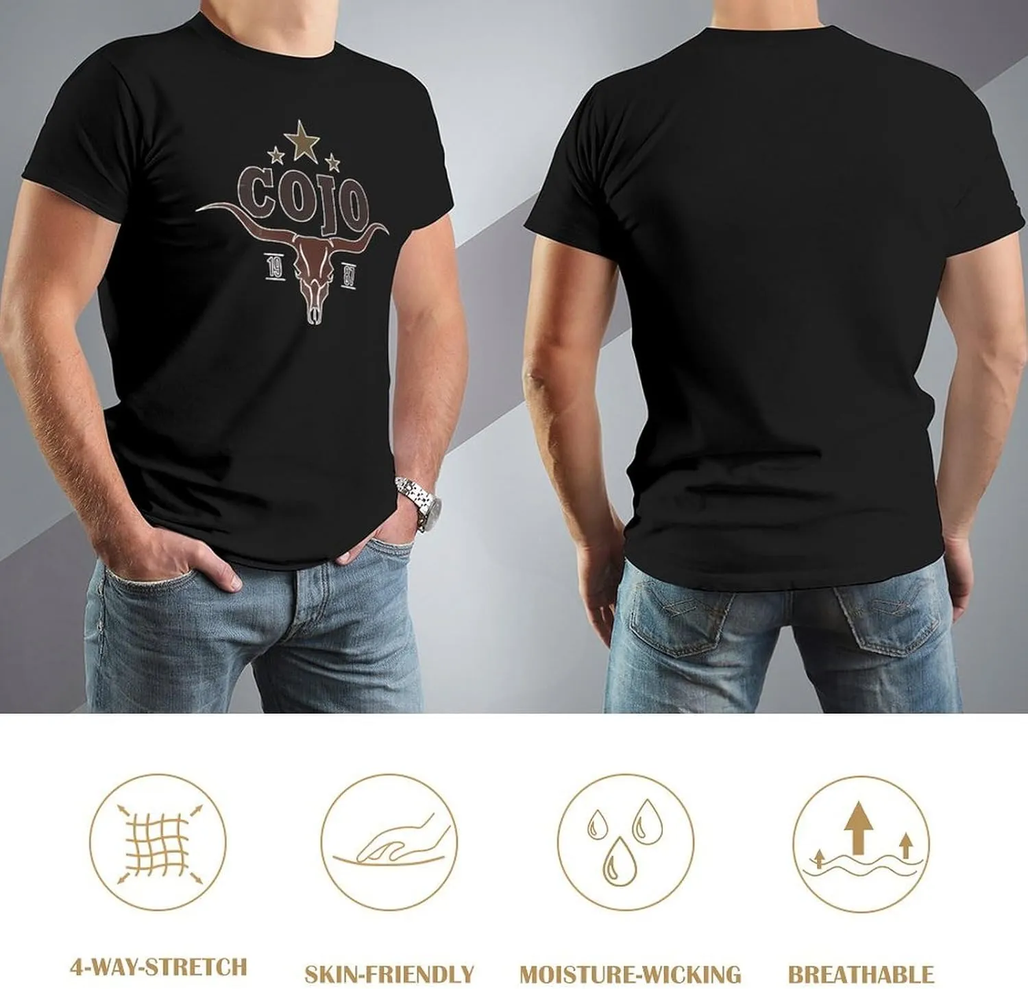 Men's Lightweight Cotton T-Shirts Comfortable Shirt Trendy Casual Crew Neck Tees