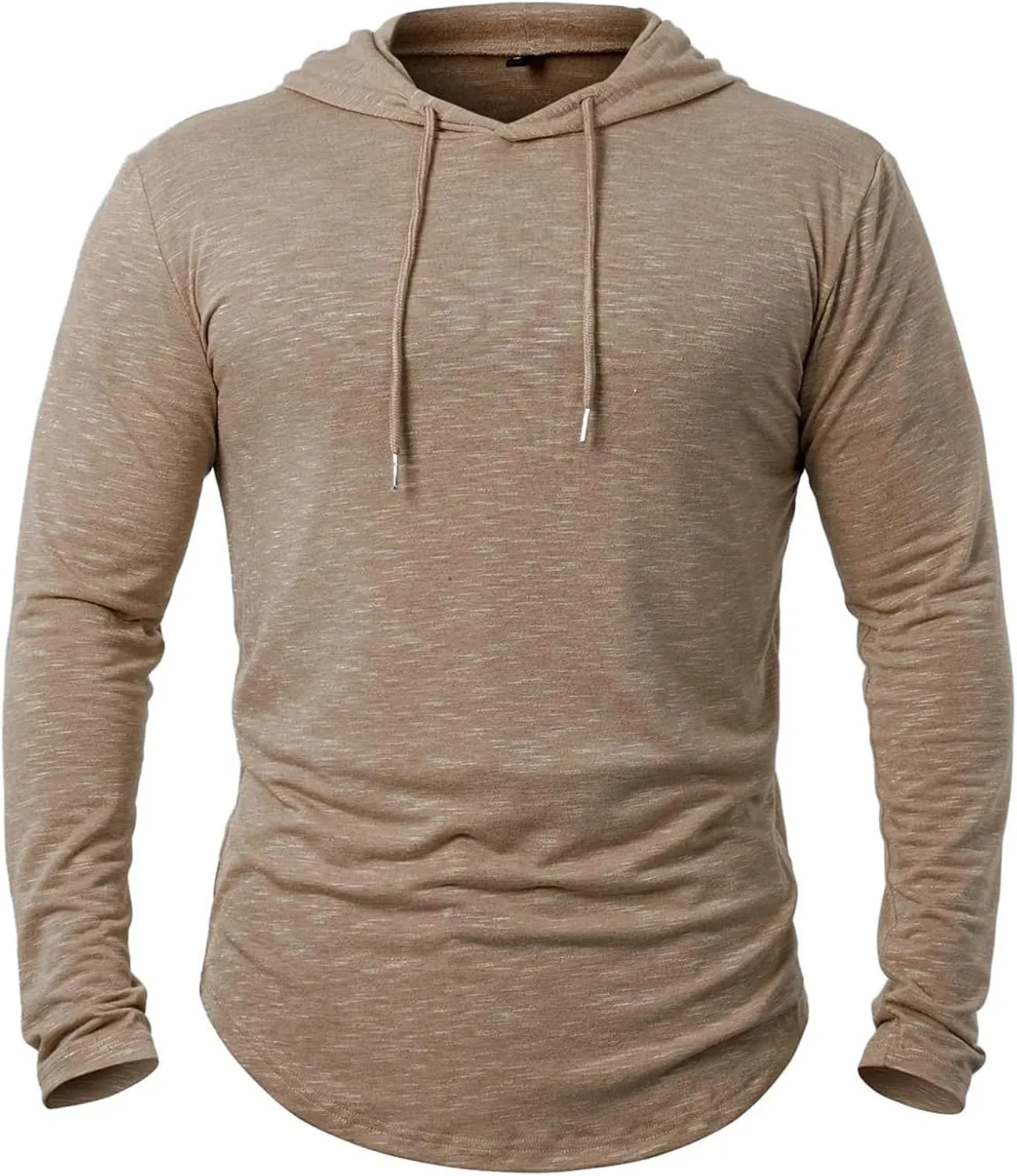Men's Summer Shirts Long Sleeve Hat Elastic Rope Blouse Solid Color Comfy Leisure Style Sport Pants Fresh Trendy Tee