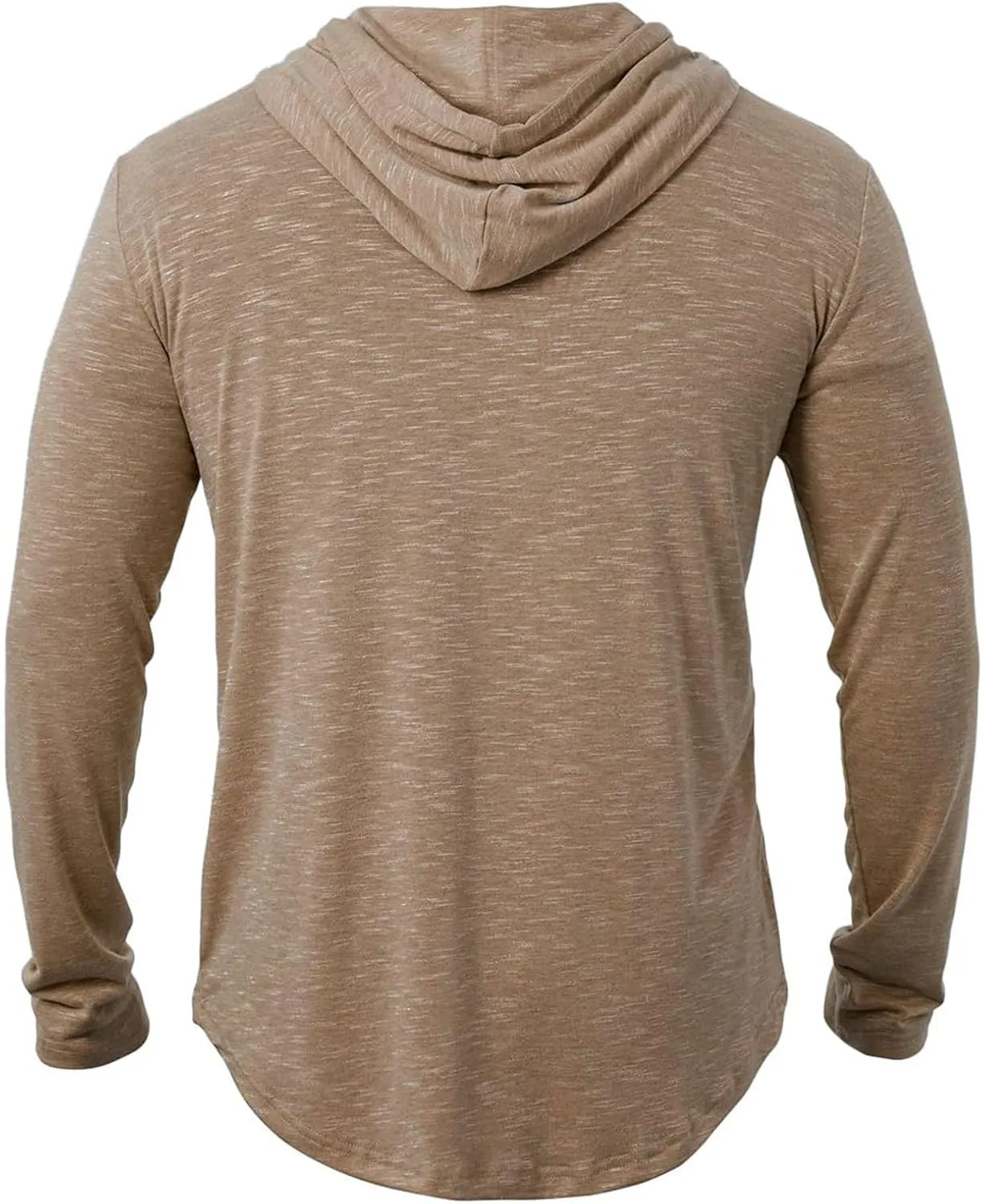 Men's Summer Shirts Long Sleeve Hat Elastic Rope Blouse Solid Color Comfy Leisure Style Sport Pants Fresh Trendy Tee
