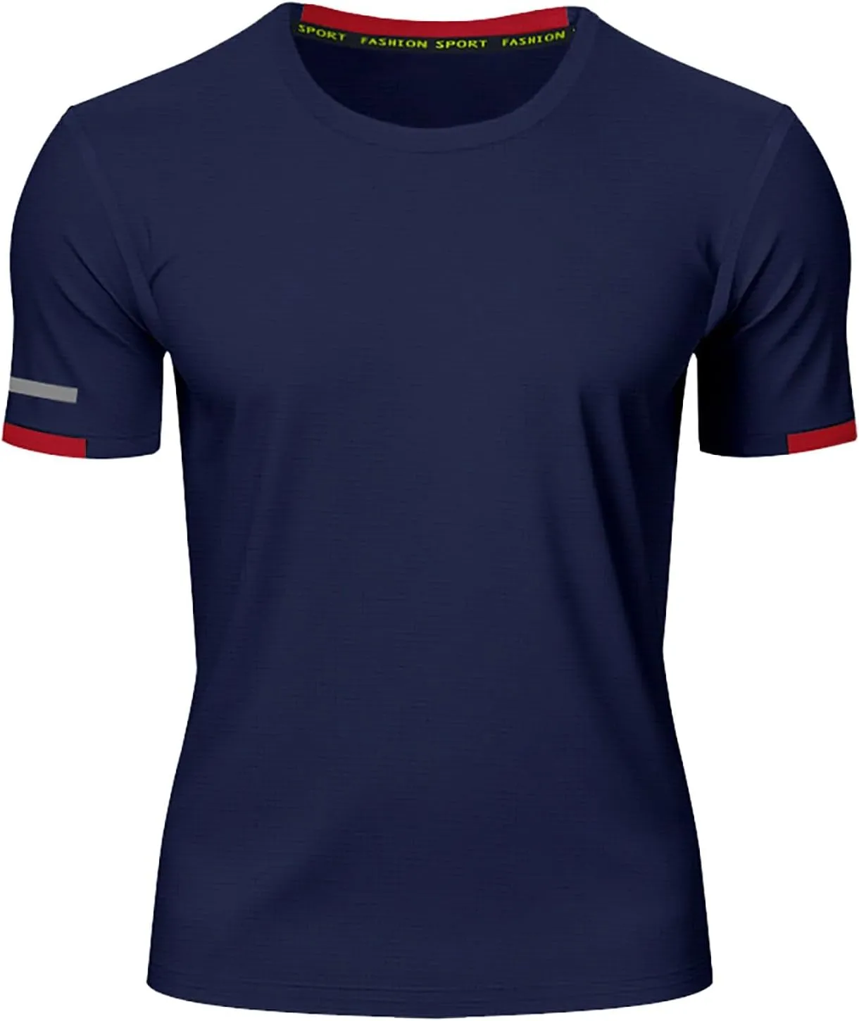 Mens T-Shirts Short Sleeve Athletic Stretch Muscle Fit Crew Neck Tees Quick Dry Performance Moisture Wicking T Shirts