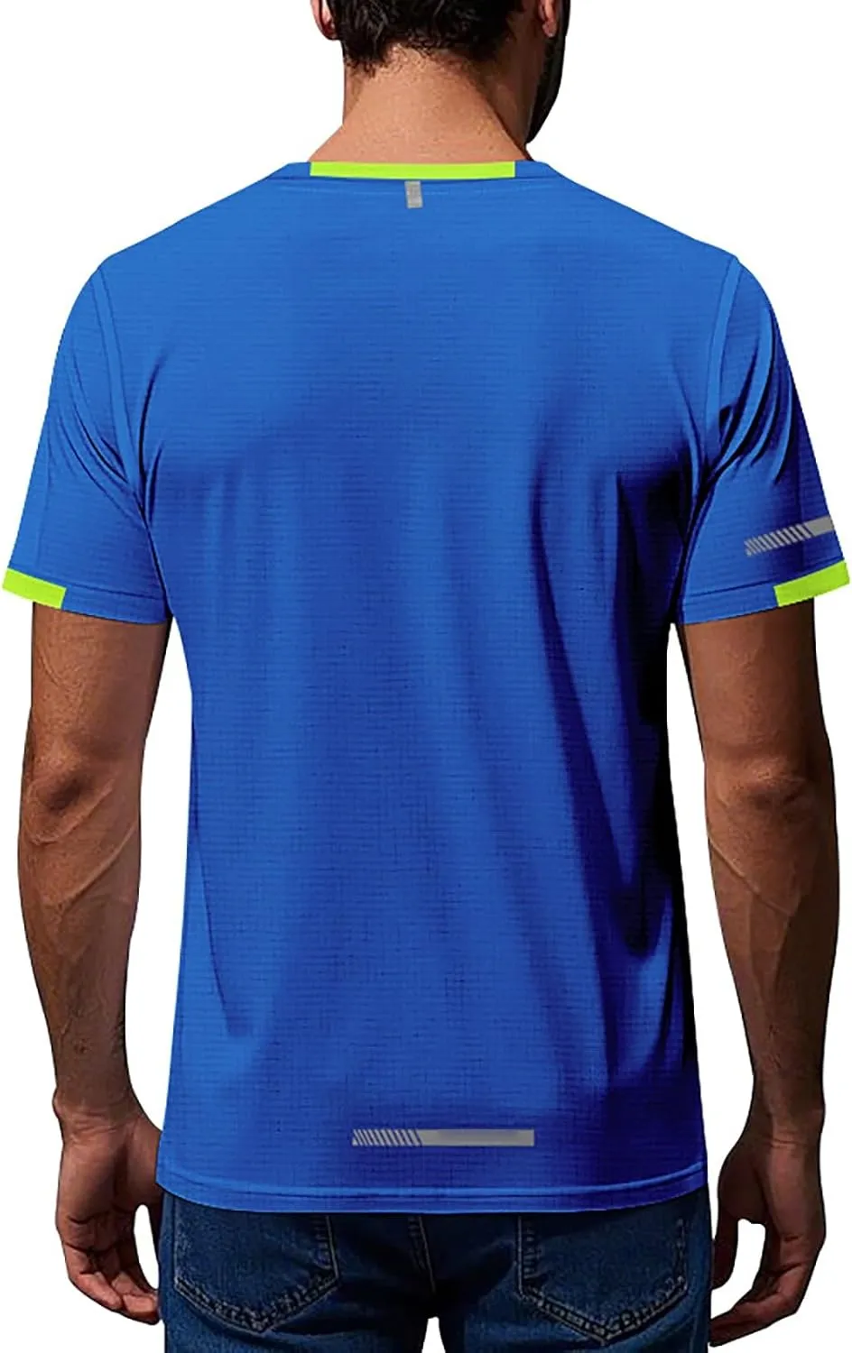 Mens T-Shirts Short Sleeve Athletic Stretch Muscle Fit Crew Neck Tees Quick Dry Performance Moisture Wicking T Shirts