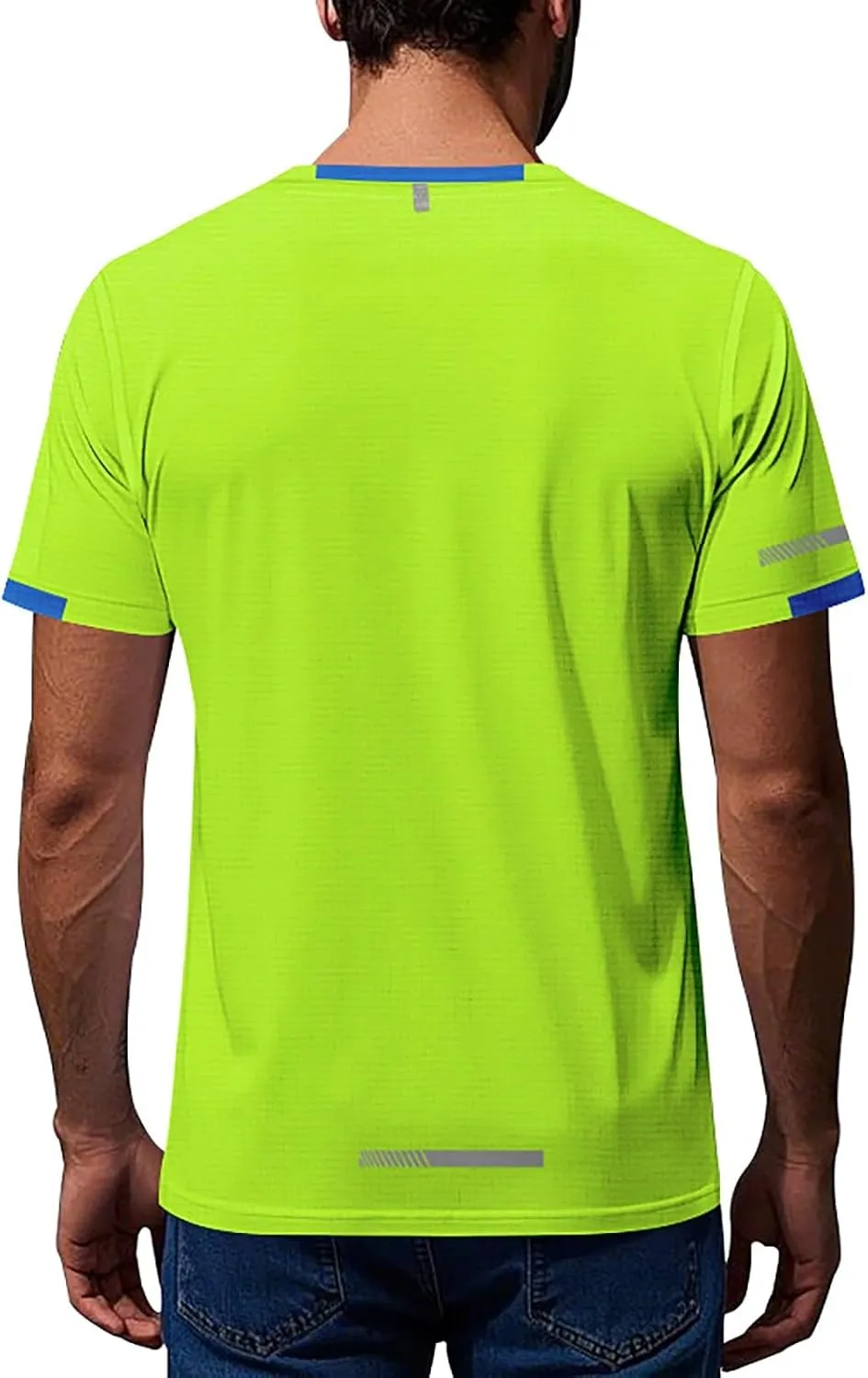 Mens T-Shirts Short Sleeve Athletic Stretch Muscle Fit Crew Neck Tees Quick Dry Performance Moisture Wicking T Shirts