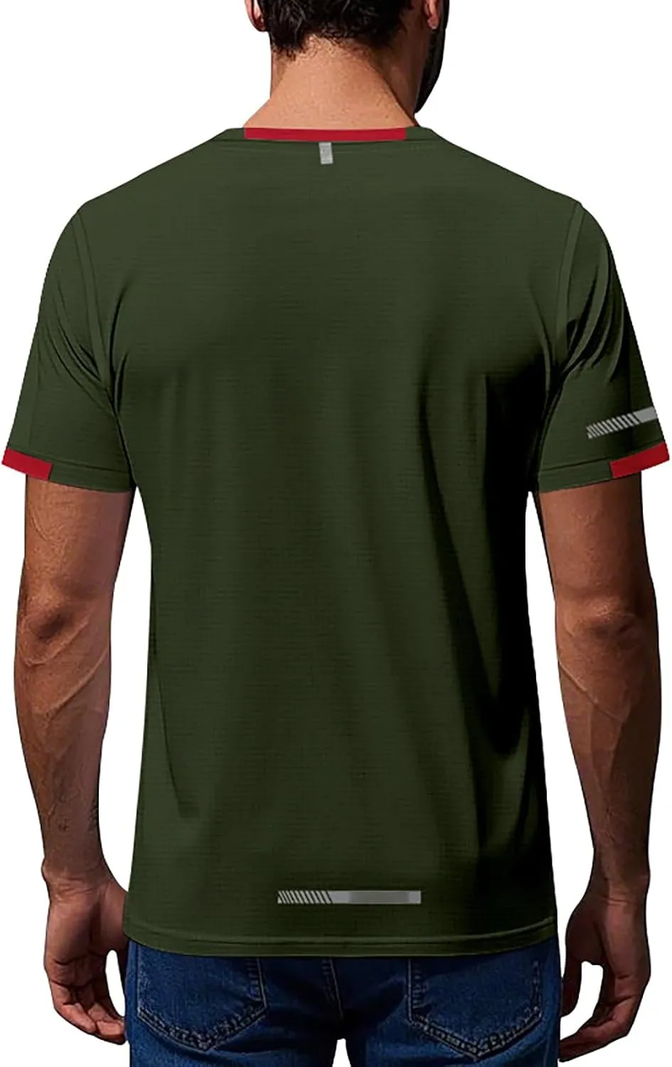 Mens T-Shirts Short Sleeve Athletic Stretch Muscle Fit Crew Neck Tees Quick Dry Performance Moisture Wicking T Shirts