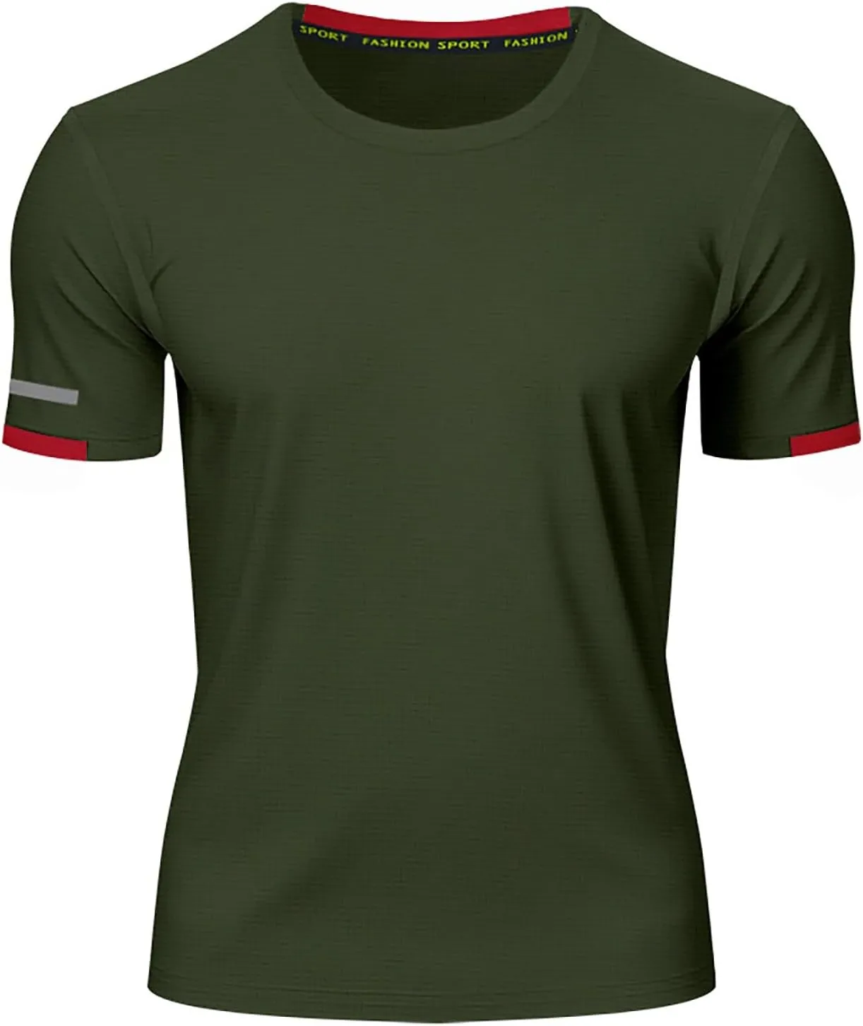 Mens T-Shirts Short Sleeve Athletic Stretch Muscle Fit Crew Neck Tees Quick Dry Performance Moisture Wicking T Shirts