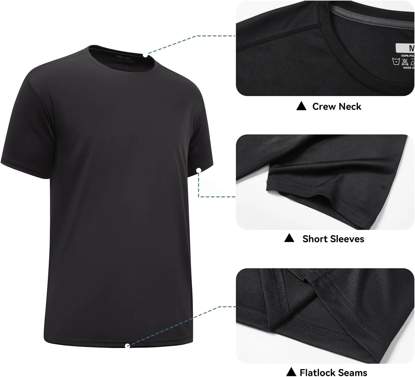 Men's T-Shirts,5 Pack Short Sleeve/4 Pack Long Sleeve T-Shirt Workout T Shirts for Gym,Athletic,Running