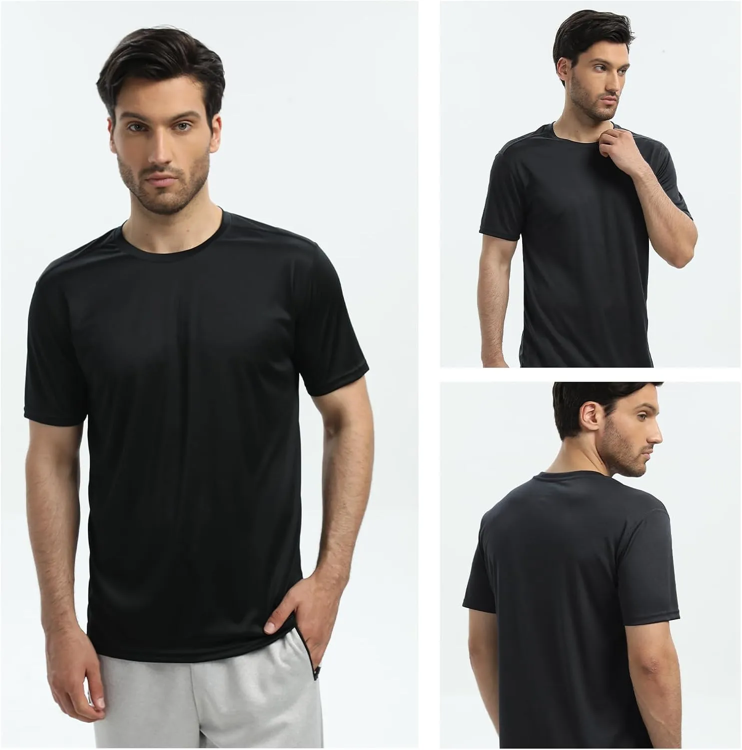 Men's T-Shirts,5 Pack Short Sleeve/4 Pack Long Sleeve T-Shirt Workout T Shirts for Gym,Athletic,Running